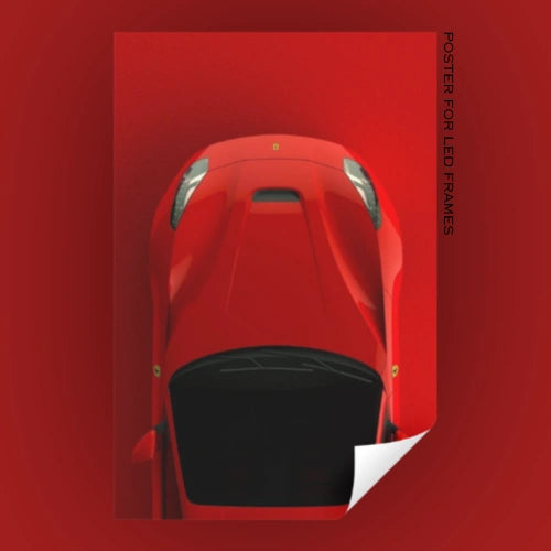 A4 Glow Frame with 4 Car Poster's-Bundle
