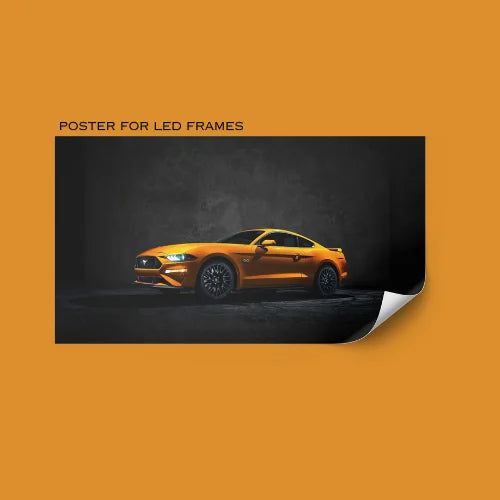 A4 Glow Frame with 4 Car Poster's-Bundle