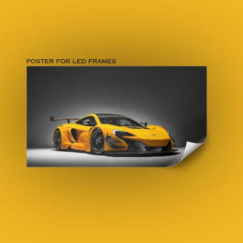 A4 Glow Frame with 4 Car Poster's-Bundle