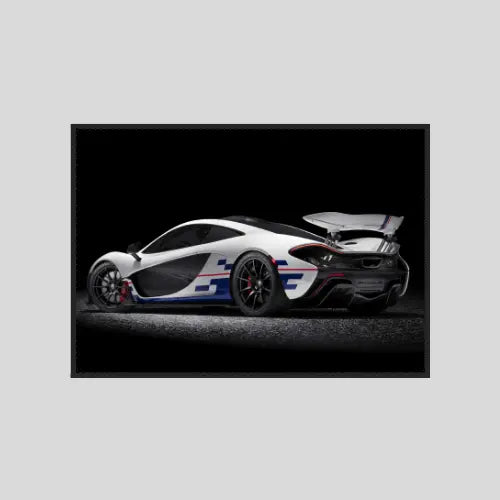Supercar with a black background
