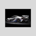 Supercar with a black background